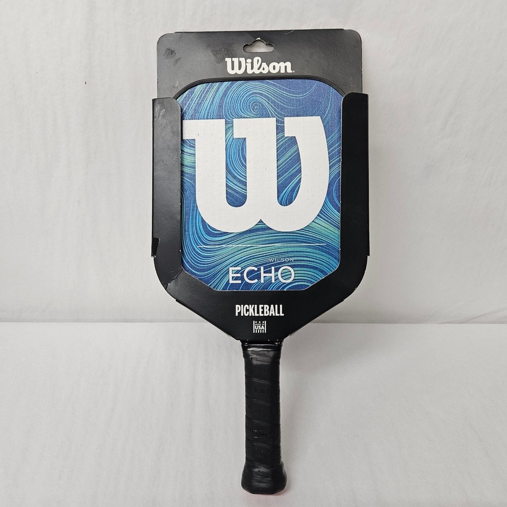 Wilson Echo Energy Pickleball Paddle Blue Swirl WR119911U2 Fiberglass Polycore-X